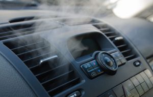 A photo of a malfunctioning AC system in a car near Anderson, Indiana
