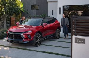 2024 Chevy Blazer parked in a driveway near Anderson. Indiana