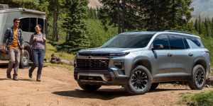 2025 Chevy Traverse on rugged landscape near Anderson, IN