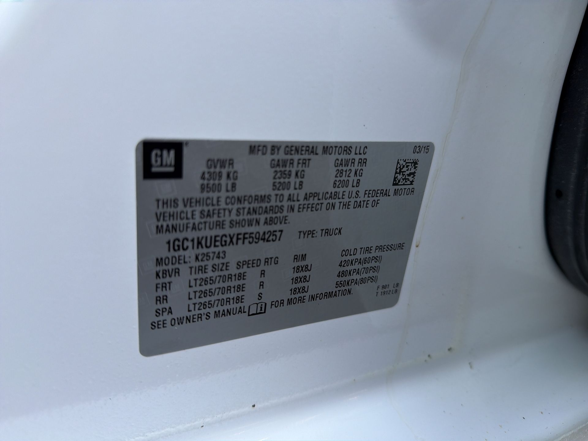 2015 Chevrolet Silverado 2500 HD Work Truck