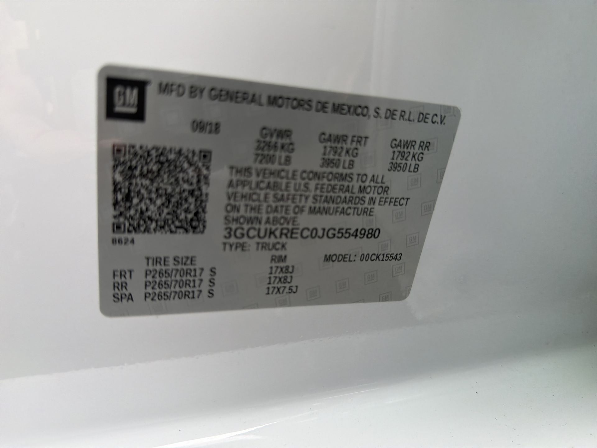 2018 Chevrolet Silverado 1500 LT