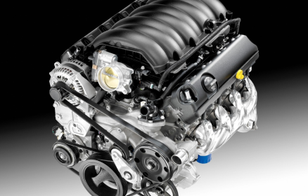 The Chevrolet 5.3L EcoTec3 V8 engine shown on its own against a dark background