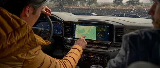 Interior of the 2026 Chevrolet Silverado 1500 with the 13.4-inch touchscreen