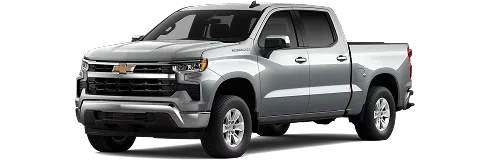 A silver Chevrolet Silverado 1500 Crew Cab